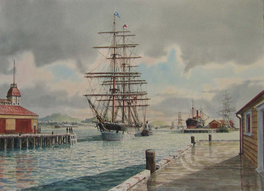 Crusader berthing Auckland