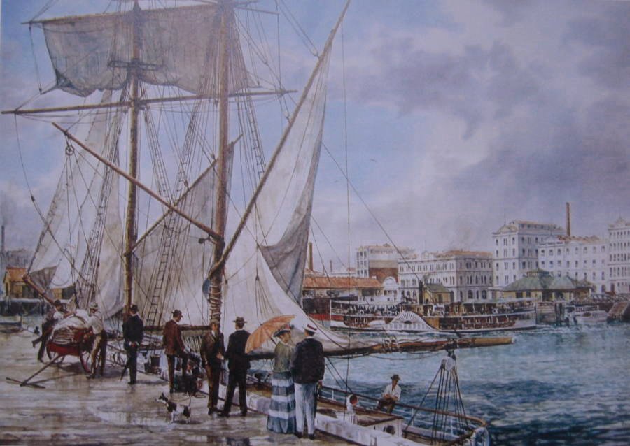 Drying sails at Queen'swharf